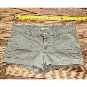 OP Ocean Pacific Olive Green Chino Shorts Womens 9 Beach - F-3